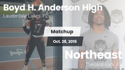 Matchup: Boyd H. Anderson vs. Northeast  2016