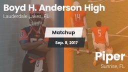 Matchup: Boyd H. Anderson vs. Piper  2017