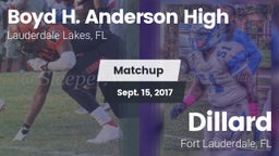 Matchup: Boyd H. Anderson vs. Dillard  2017