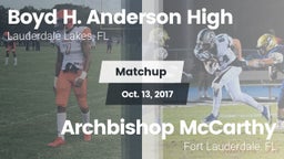 Matchup: Boyd H. Anderson vs. Archbishop McCarthy  2017