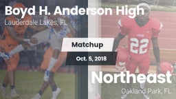 Matchup: Boyd H. Anderson vs. Northeast  2018