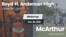 Matchup: Boyd H. Anderson vs. McArthur  2018