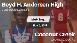 Matchup: Boyd H. Anderson vs. Coconut Creek  2018