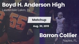 Matchup: Boyd H. Anderson vs. Barron Collier  2019