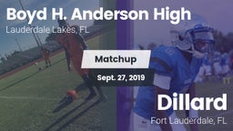 Matchup: Boyd H. Anderson vs. Dillard  2019