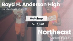Matchup: Boyd H. Anderson vs. Northeast  2019