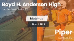 Matchup: Boyd H. Anderson vs. Piper  2019