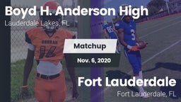 Matchup: Boyd H. Anderson vs. Fort Lauderdale  2020