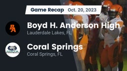 Recap: Boyd H. Anderson High vs. Coral Springs  2023