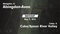 Matchup: Abingdon-Avon High vs. Cuba/Spoon River Valley  2016