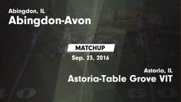 Matchup: Abingdon-Avon High vs. Astoria-Table Grove VIT  2016
