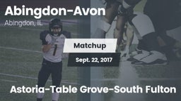 Matchup: Abingdon-Avon High vs. Astoria-Table Grove-South Fulton 2017