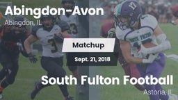 Matchup: Abingdon-Avon High vs. South Fulton Football 2018
