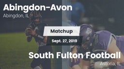 Matchup: Abingdon-Avon High vs. South Fulton Football 2019