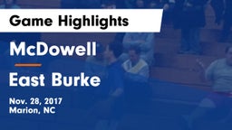 McDowell   vs East Burke  Game Highlights - Nov. 28, 2017