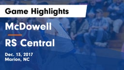 McDowell   vs RS Central Game Highlights - Dec. 13, 2017