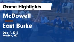 McDowell   vs East Burke  Game Highlights - Dec. 7, 2017