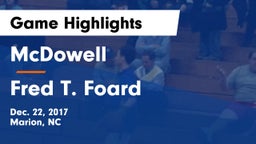 McDowell   vs Fred T. Foard  Game Highlights - Dec. 22, 2017