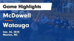 McDowell   vs Watauga  Game Highlights - Jan. 26, 2018