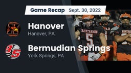 Recap: Hanover  vs. Bermudian Springs  2022