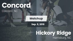 Matchup: Concord  vs. Hickory Ridge  2016