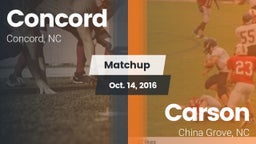 Matchup: Concord  vs. Carson  2016