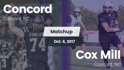 Matchup: Concord  vs. Cox Mill  2017