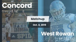 Matchup: Concord  vs. West Rowan  2019