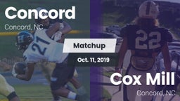 Matchup: Concord  vs. Cox Mill  2019