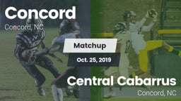 Matchup: Concord  vs. Central Cabarrus  2019