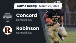 Recap: Concord  vs. Robinson  2021