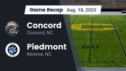 Recap: Concord  vs. Piedmont  2023