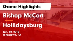 Bishop McCort  vs Hollidaysburg  Game Highlights - Jan. 30, 2018