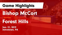 Bishop McCort  vs Forest Hills  Game Highlights - Jan. 21, 2019