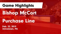 Bishop McCort  vs Purchase Line  Game Highlights - Feb. 22, 2019