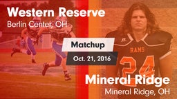 Matchup: Western Reserve vs. Mineral Ridge  2016