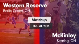 Matchup: Western Reserve vs. McKinley  2016