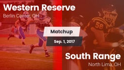 Matchup: Western Reserve vs. South Range  2017