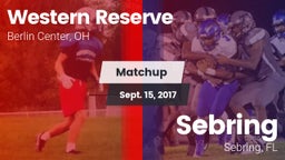 Matchup: Western Reserve vs. Sebring  2017