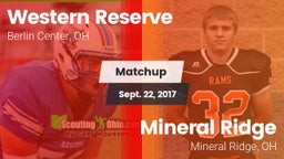 Matchup: Western Reserve vs. Mineral Ridge  2017