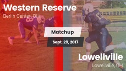 Matchup: Western Reserve vs. Lowellville  2017