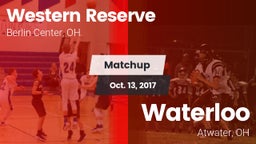 Matchup: Western Reserve vs. Waterloo  2017