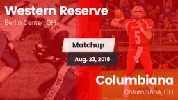 Matchup: Western Reserve vs. Columbiana  2018