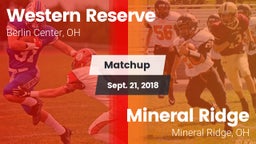 Matchup: Western Reserve vs. Mineral Ridge  2018