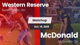 Matchup: Western Reserve vs. McDonald  2018