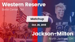 Matchup: Western Reserve vs. Jackson-Milton  2018
