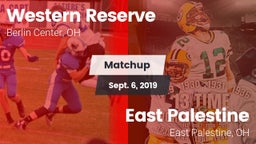 Matchup: Western Reserve vs. East Palestine  2019