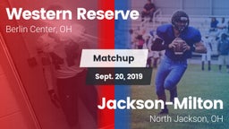 Matchup: Western Reserve vs. Jackson-Milton  2019