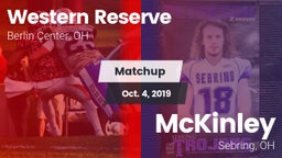 Matchup: Western Reserve vs. McKinley  2019