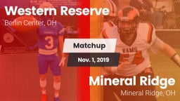 Matchup: Western Reserve vs. Mineral Ridge  2019
